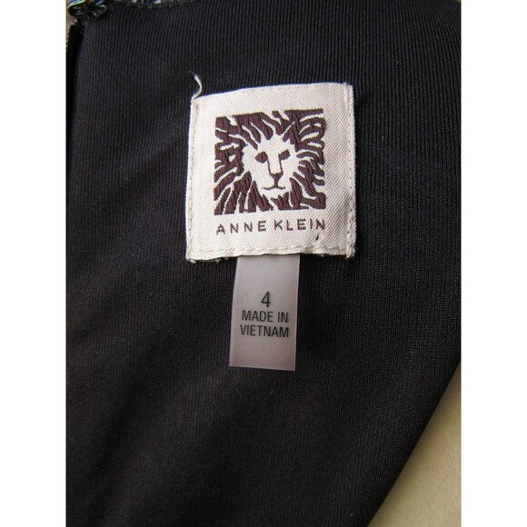 Anne Klein Paisley Midi Dress Size 4 Floral 3/4 Sleeve Jersey Tie Waist Wrap - Picture 5 of 16